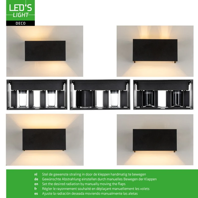 LED Wandleuchte G9 IP65 Schwarz - Lumo