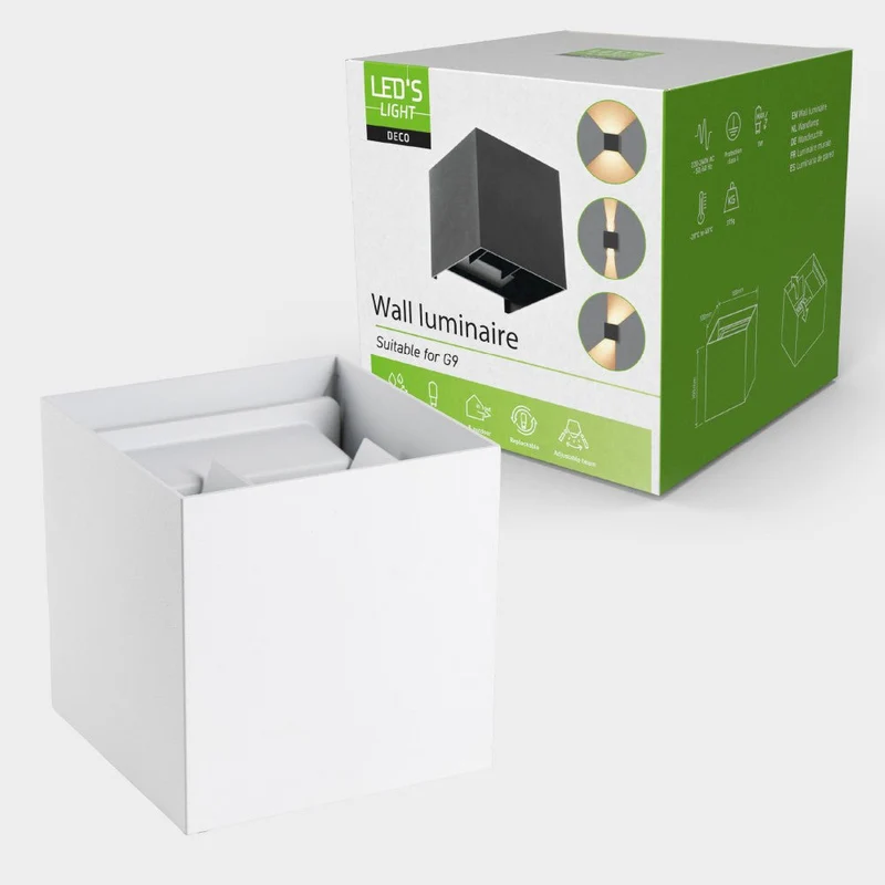 LED Wandleuchte G9 H 100mm IP65 Weiß - Lumo
