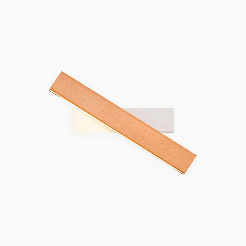 Wall Sconce Modern Rotating Rectangle LED, Wood & Acrylic