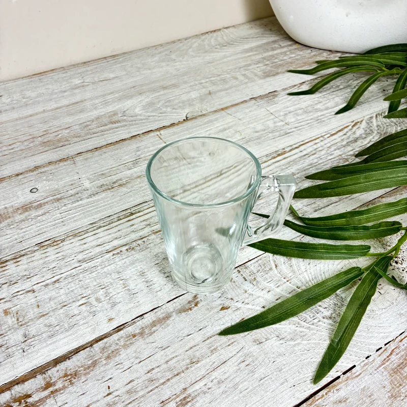 OB Homeware Teeglas Yase 255ml 3er-Set Transparent Henkelglas Glastasse