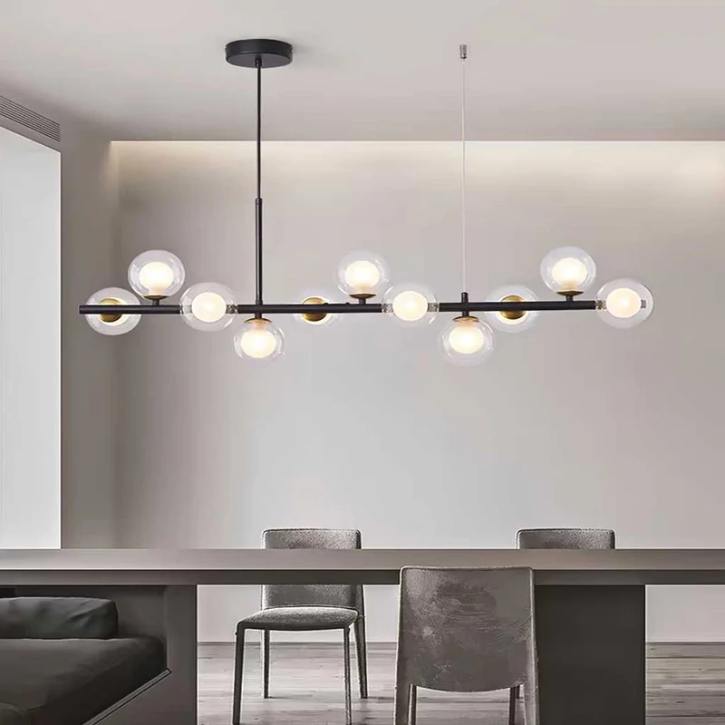 Pendant Chandelier Light Nordic Decorative Geometric Glass Globe Bubble