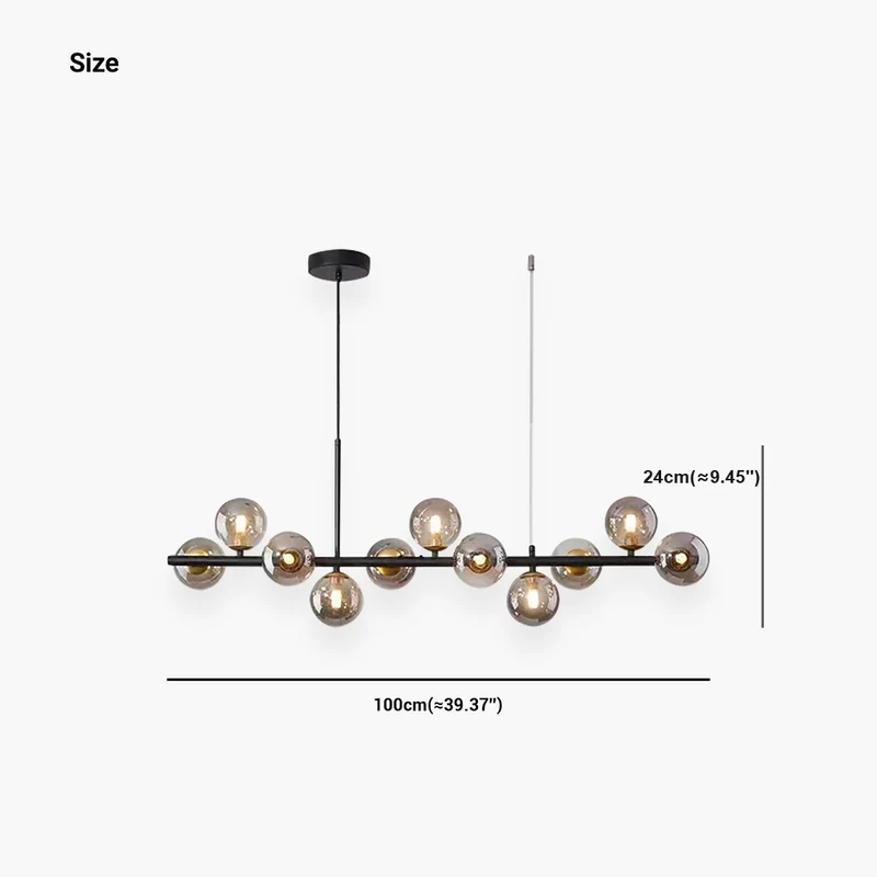 Pendant Chandelier Light Nordic Decorative Geometric Glass Globe Bubble