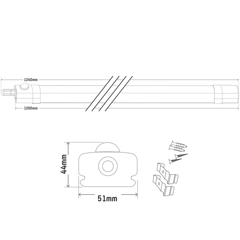 LED's Light LED TL-Beleuchtung mit Sensor 120 cm - Bewegungssensor und Bewegungserkennung - 4100 lm