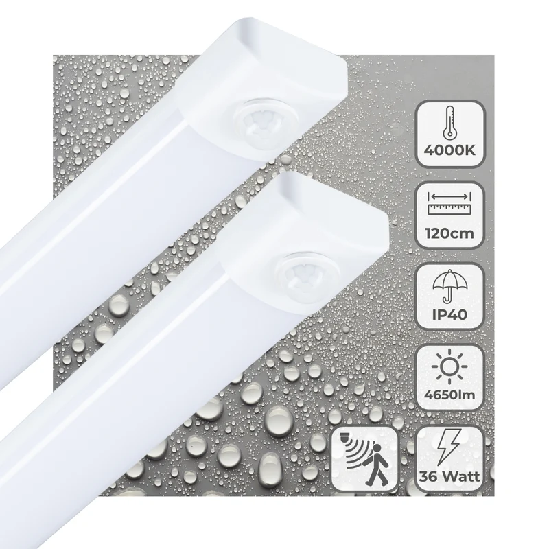 LED's Light LED TL Lampe mit Sensor 120 cm - Bewegungssensor und Bewegungserkennung - 4650 lm