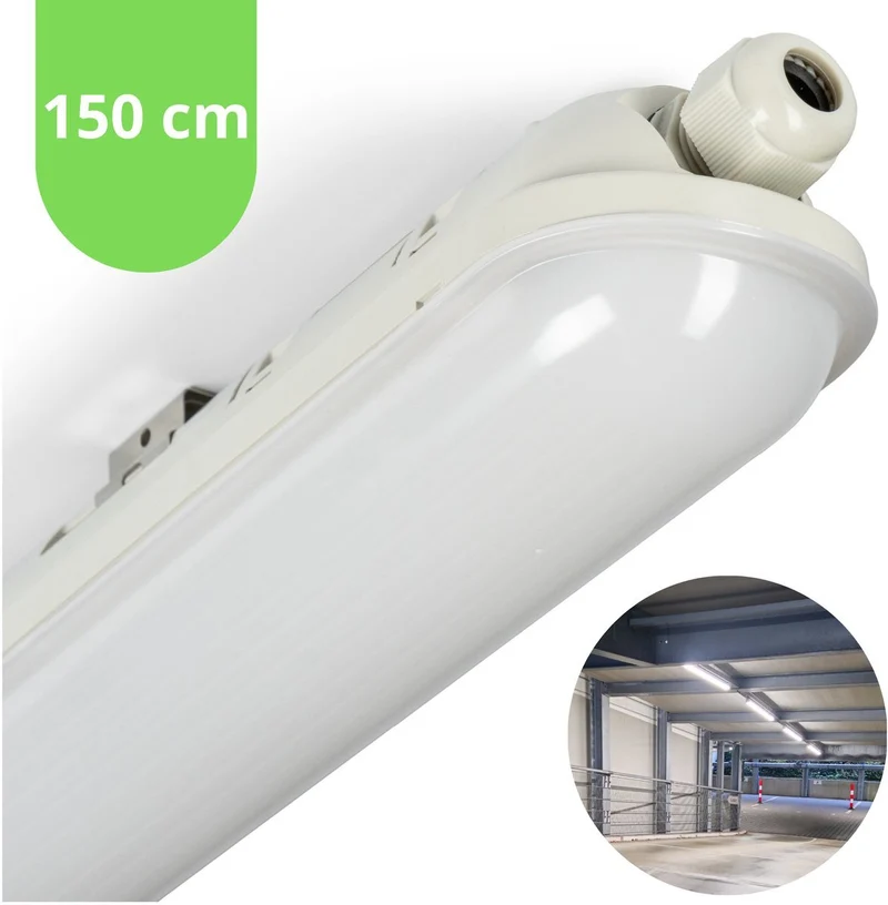 4er-PACK – LED's Light Pro Premium Koppelbare LED TL Leuchte 40 W 150 cm 6400 lm 4000 K 160 lm/W