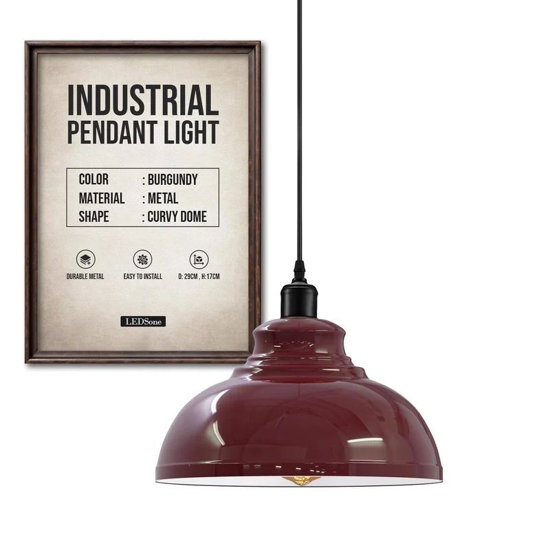 LEDSone Lampada Sospensione Industriale Vintage Ristorante Cucina ~3405