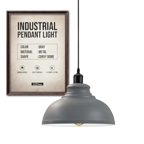 LEDSone Lampada Sospensione Industriale Vintage Ristorante Cucina ~3405