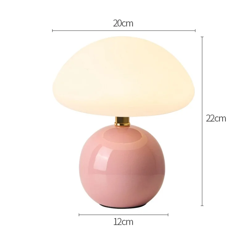 Keramische Tischlampe in Creme für Schlafzimmer – Aureolys
