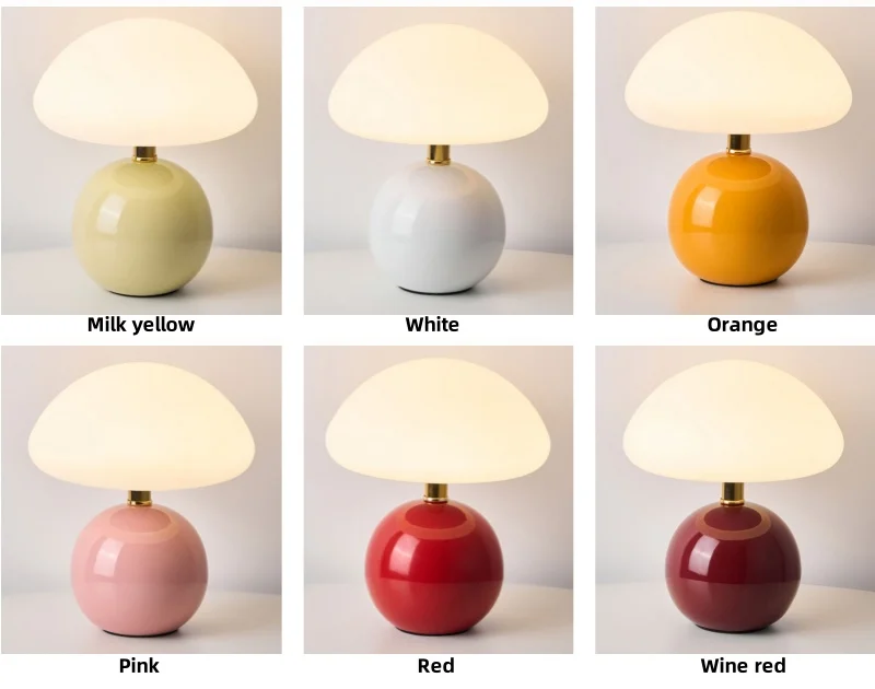 Keramische Tischlampe in Creme für Schlafzimmer – Aureolys
