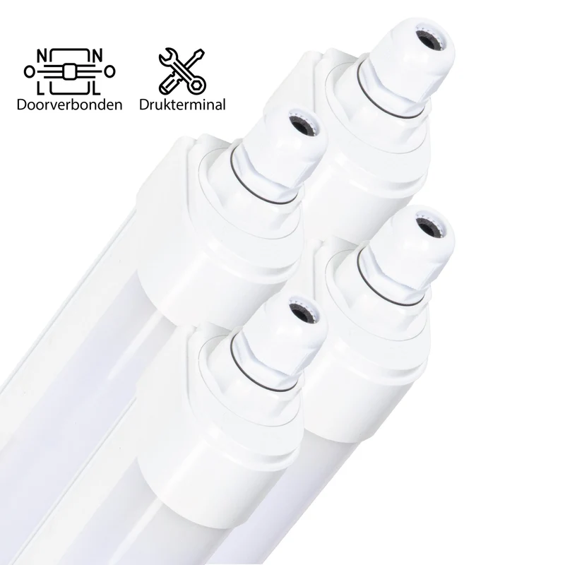 LED Feuchtraumleuchte 120cm 4er IP65 36W 4000K neutralweiß Wannenleuchte - LED's Light