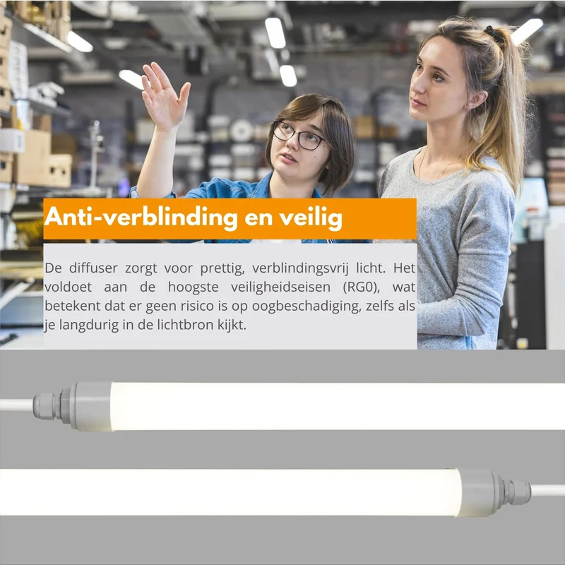 LED's Light LED TL Lampe komplett 120 cm - Bis zu 10 Lampen anschließbar - Wasserdicht - IP65