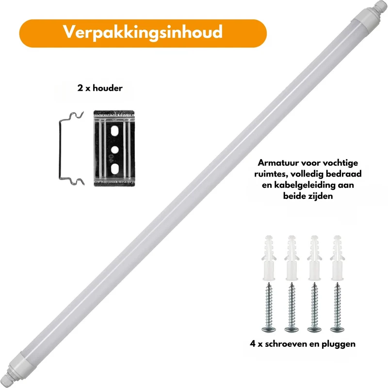 LED's Light LED TL Lampe komplett 120 cm - Bis zu 10 Lampen anschließbar - Wasserdicht - IP65