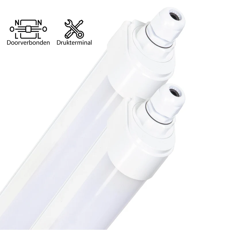 LED's Light LED TL Lampe komplett 120 cm - Bis zu 10 Lampen anschließbar - Wasserdicht - IP65