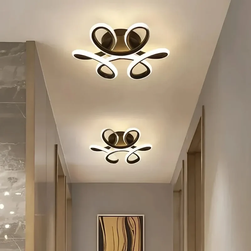 Moderne LED Deckenleuchte im Blumen-Design für Flur