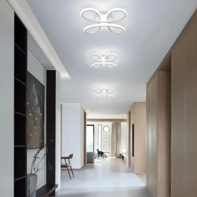 Moderne LED Deckenleuchte im Blumen-Design für Flur