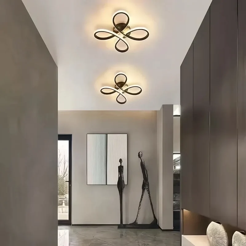 Moderne LED Deckenleuchte im Blumen-Design für Flur