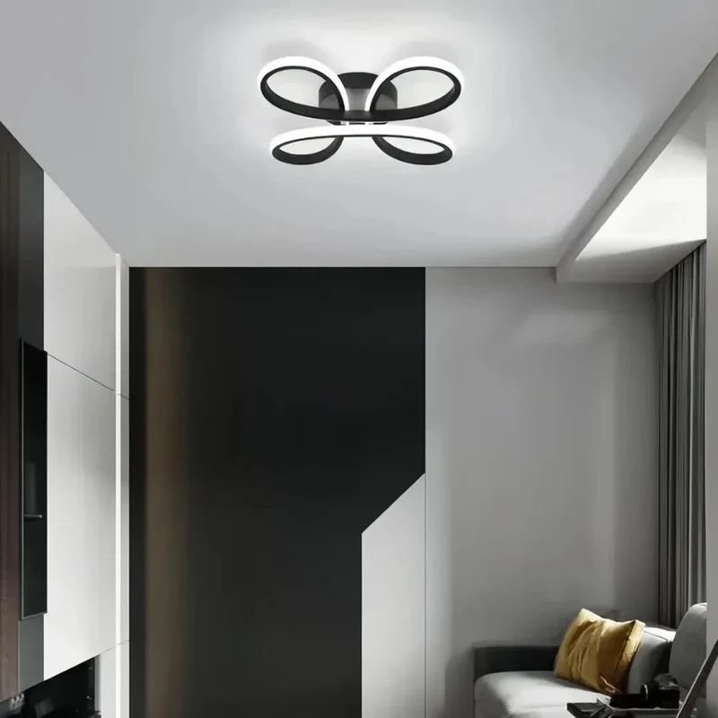 Moderne LED Deckenleuchte im Blumen-Design für Flur