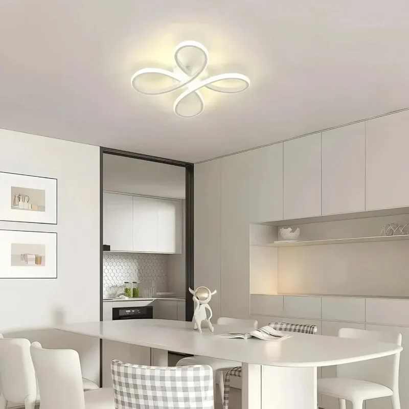 Moderne LED Deckenleuchte im Blumen-Design für Flur