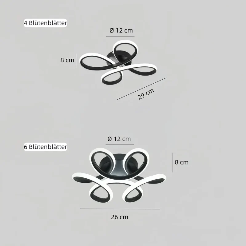 Moderne LED Deckenleuchte im Blumen-Design für Flur