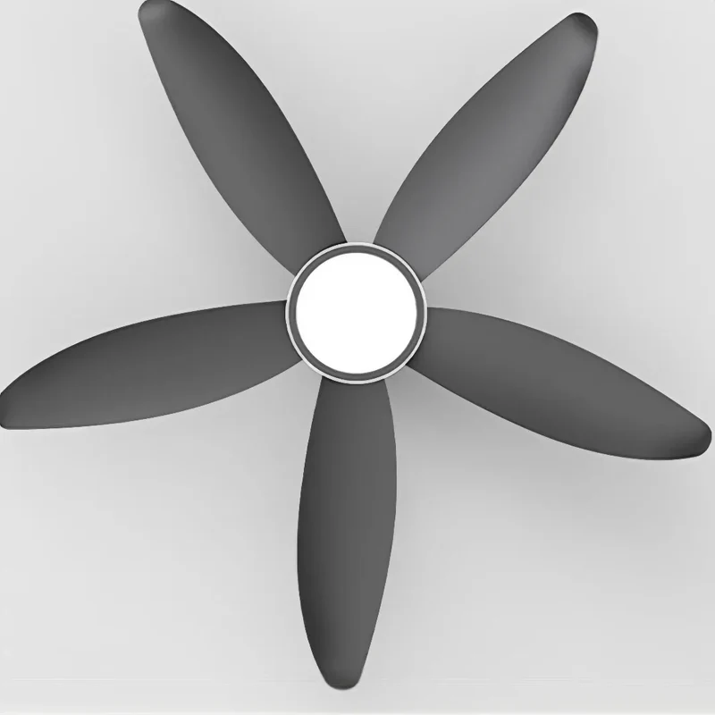 Moderner Deckenventilator mit Licht und Fernbedienung, 5 Flügel