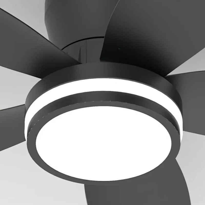 Moderner Deckenventilator mit Licht und Fernbedienung, 5 Flügel