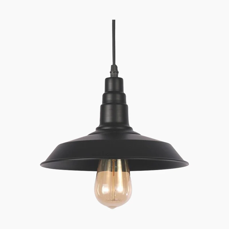 Pendant Light Industrial Farmhouse Aluminium, Black