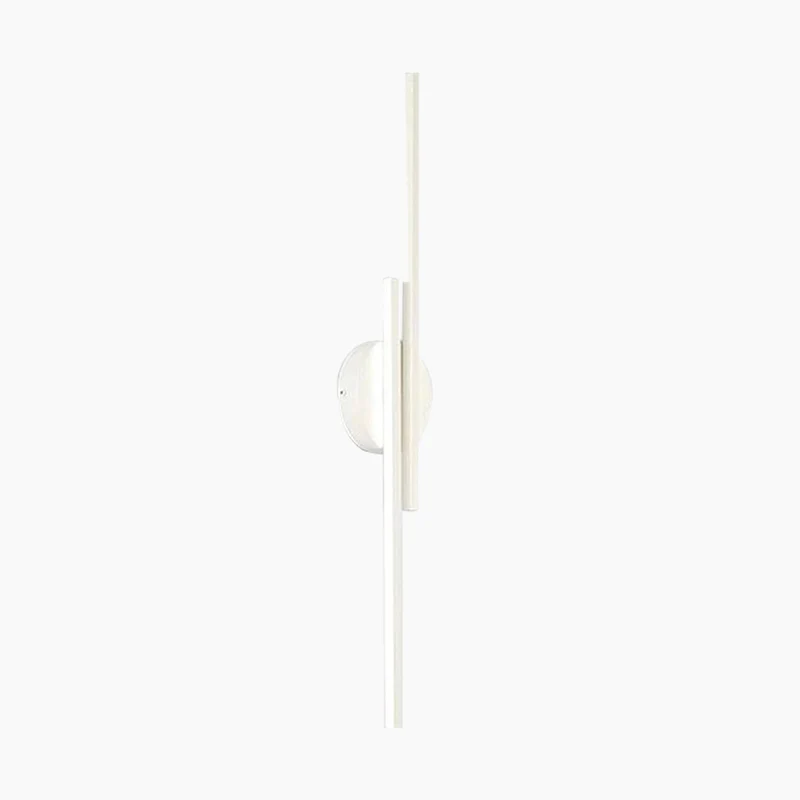 Wall Lamp Linear Minimalist Aluminum with 2 LED Light Bars, Black/White