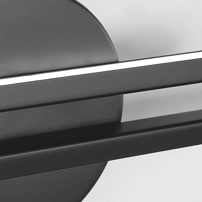 Wall Lamp Linear Minimalist Aluminum with 2 LED Light Bars, Black/White