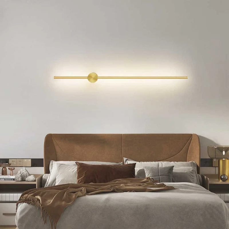 Wall Light Linear Modern Simple Slim Aluminum, Gold