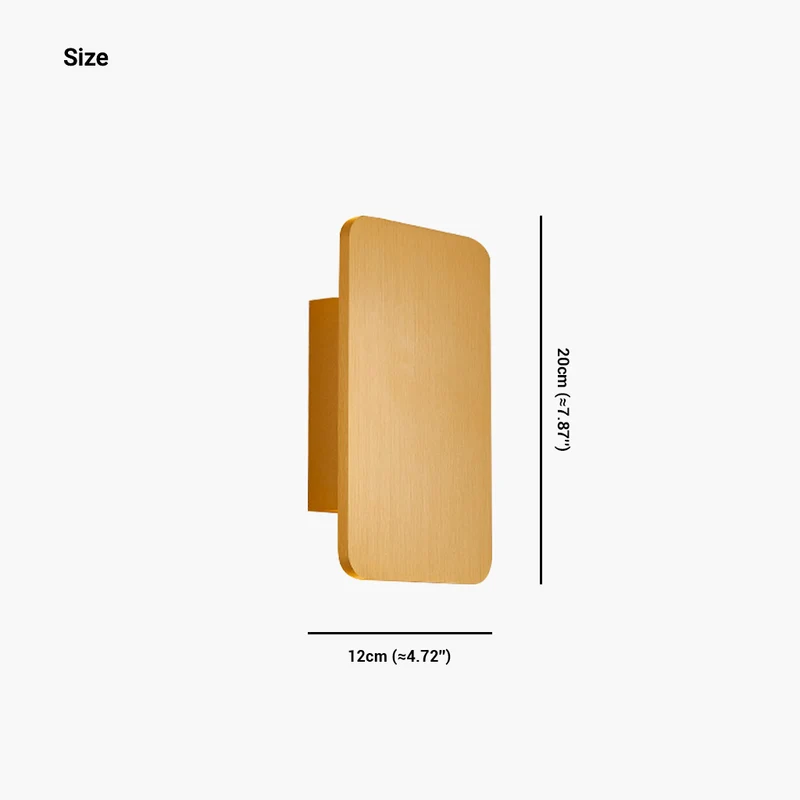 LED Wall Sconce Light Minimalist Rectangle Aluminum Linear, 5 Colors