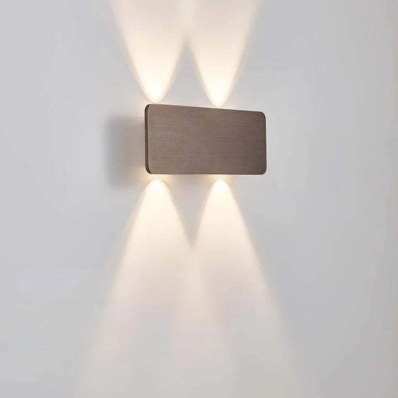 LED Wall Sconce Light Minimalist Rectangle Aluminum Linear, 5 Colors