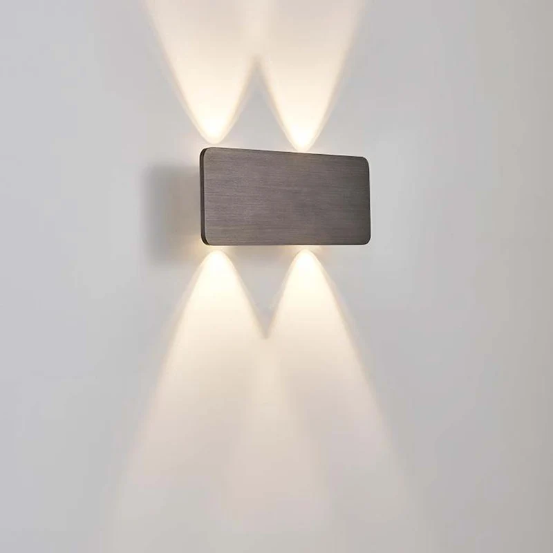 LED Wall Sconce Light Minimalist Rectangle Aluminum Linear, 5 Colors