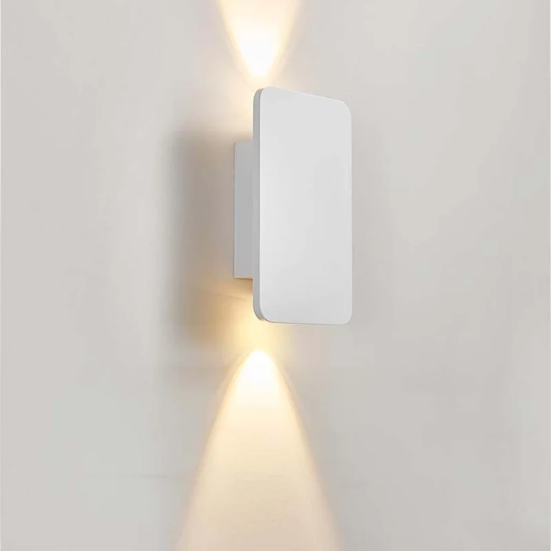 LED Wall Sconce Light Minimalist Rectangle Aluminum Linear, 5 Colors