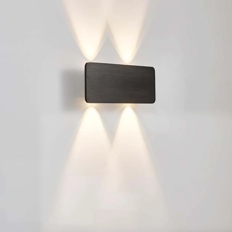LED Wall Sconce Light Minimalist Rectangle Aluminum Linear, 5 Colors