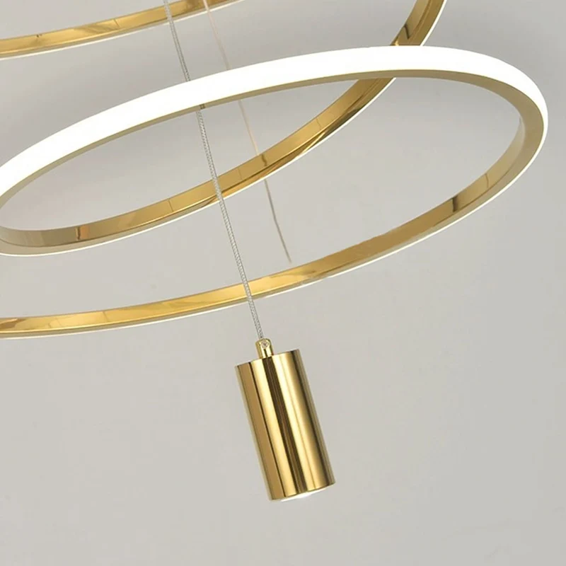 Chandelier Hanging LED Irregular Ring Chic Orbit Circle