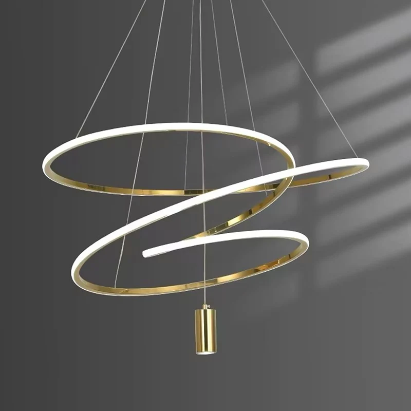 Chandelier Hanging LED Irregular Ring Chic Orbit Circle