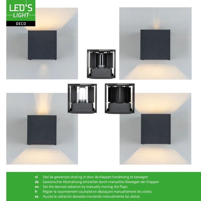 LED Wandleuchte G9 H 100mm IP65 Anthrazit - Lumo