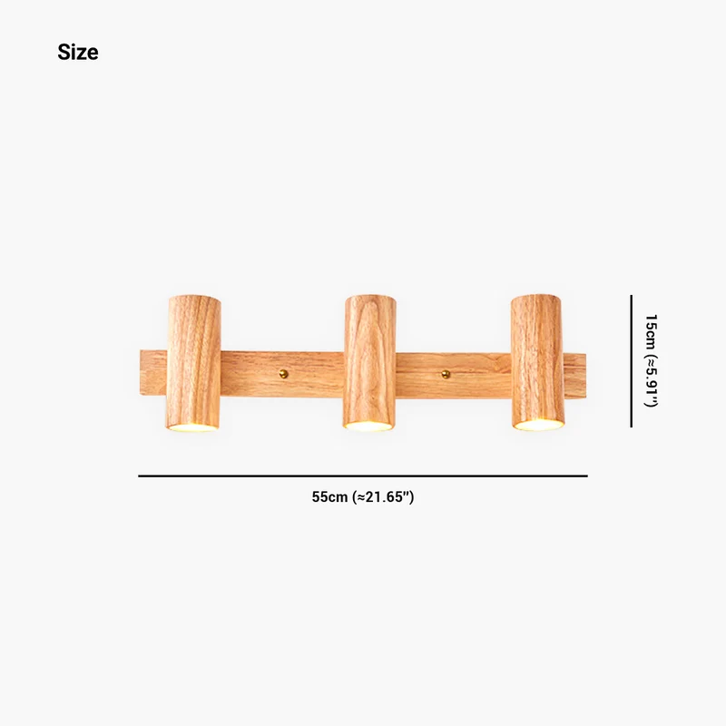 Ceiling / Wall Track Lighting Spotlight Nordic Simple LED, Wood