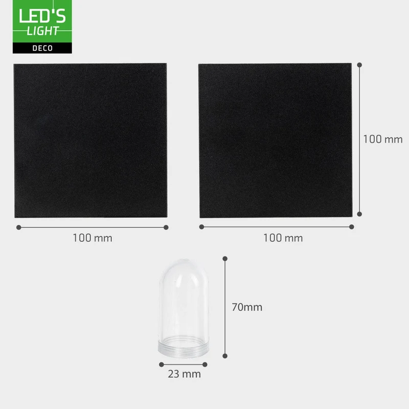 LED Wandleuchte G9 H 100mm IP65 Schwarz - Lumo