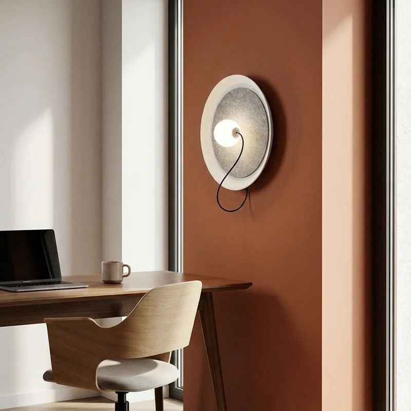 Minimalistische nordische Wandleuchte aus PVC für Schlafzimmer – Armonia