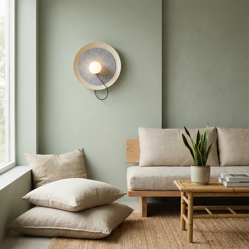 Minimalistische nordische Wandleuchte aus PVC für Schlafzimmer – Armonia