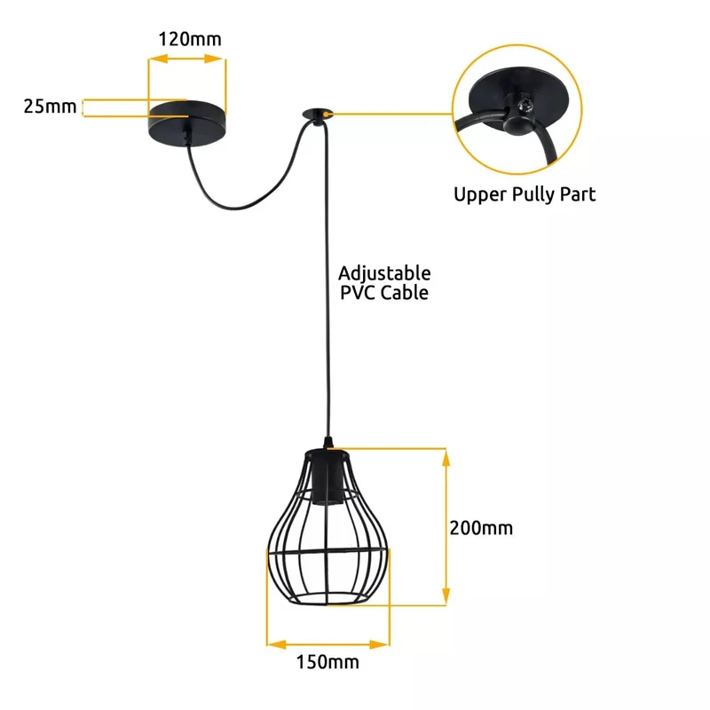 Industrielle Vintage-LED-Pendelleuchte~3468