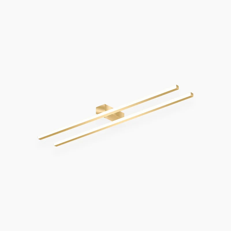 Semi-Flush Mount Ceiling Light Minimalist Dual Bar Linear LED, 3 Colors