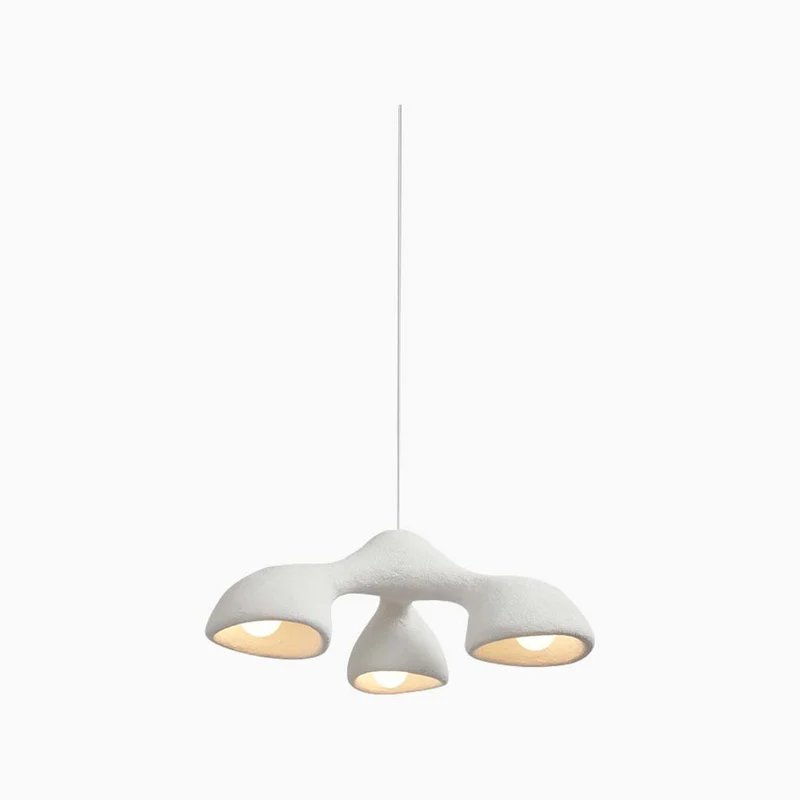Pendant Chandelier Unique Wabi-Sabi Irregular White, 3/7 Heads