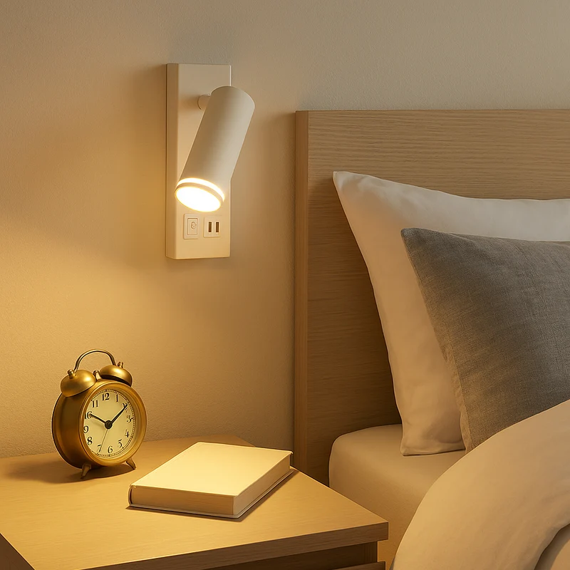 LED-Wandleuchte - Nachttischlampe | GU10-Fassung | Weiß