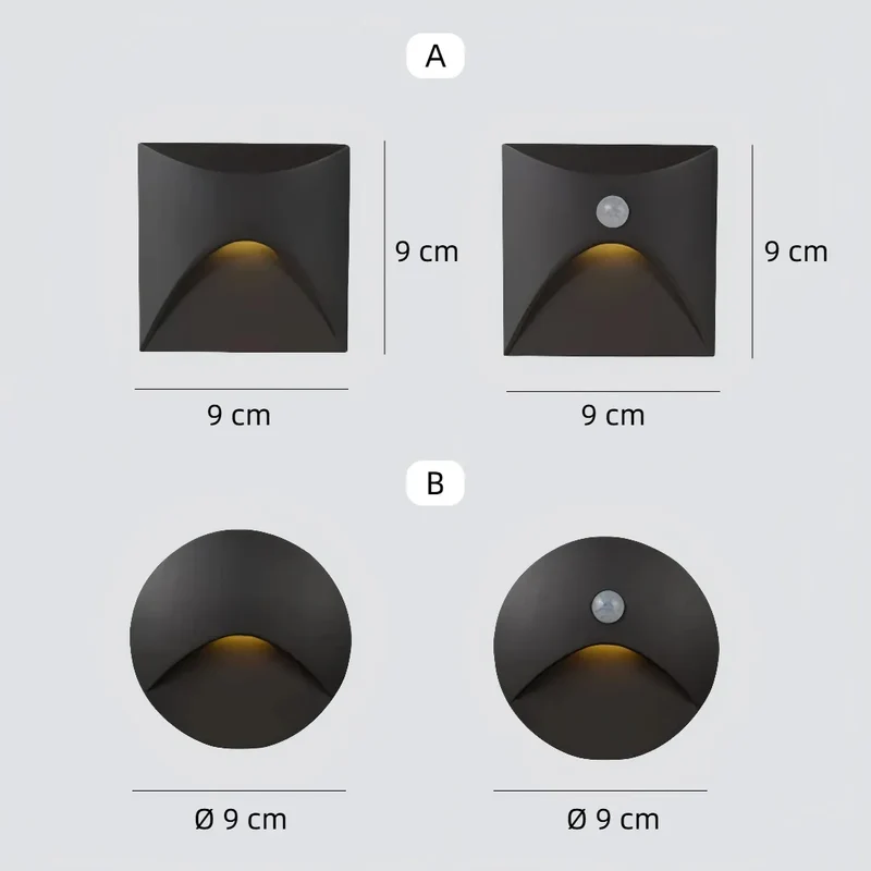 LED Wandeinbauleuchte für Treppenbeleuchtung mit Sensor, IP65
