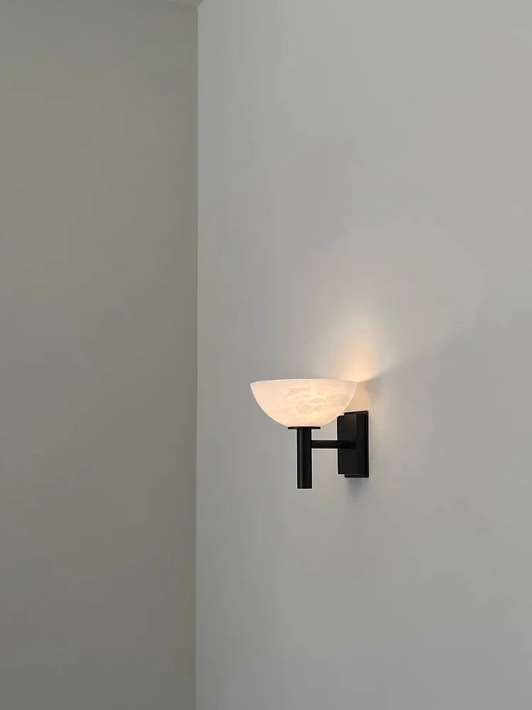 Wandleuchte aus Marmor und Kupfer für Schlafzimmer – Ciraluce