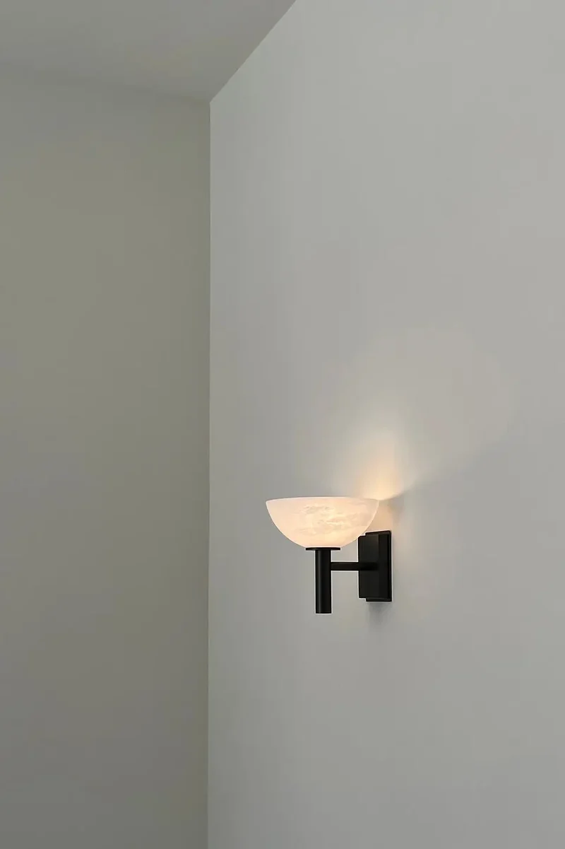 Wandleuchte aus Marmor und Kupfer für Schlafzimmer – Ciraluce