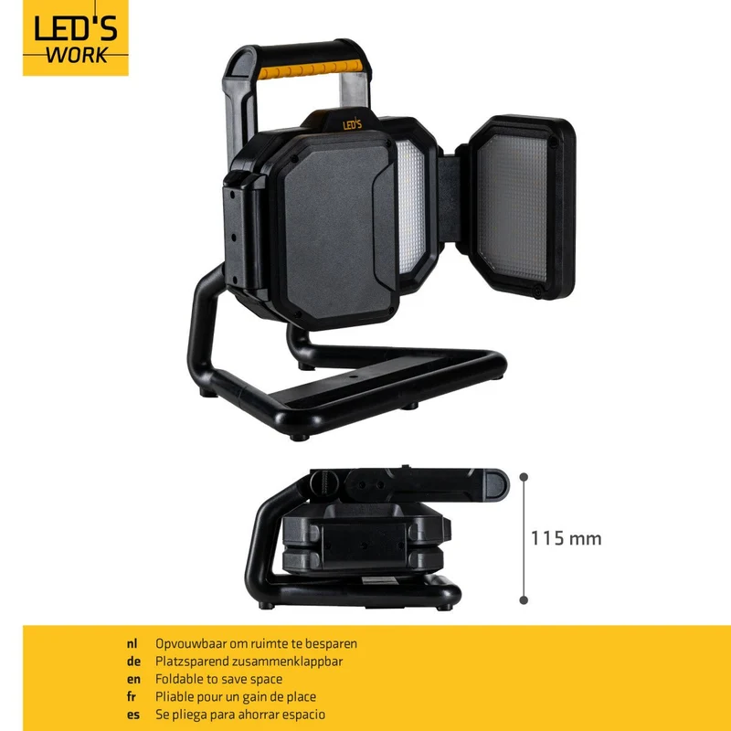 LED Akku Arbeitsstrahler, 30W, 3000 Lumen, IP54, dimmbar - LED's Work