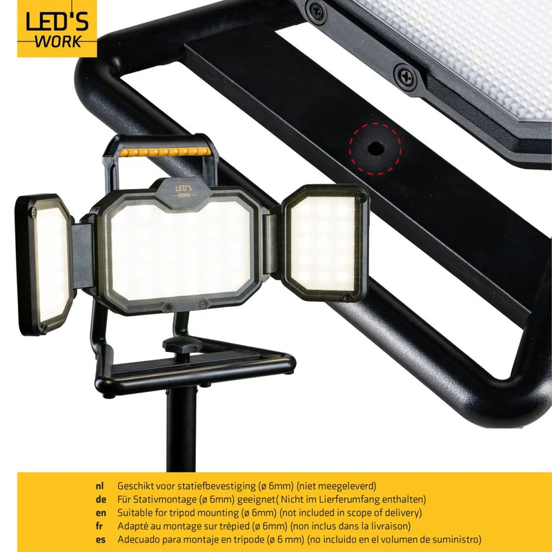 LED Akku Arbeitsstrahler, 30W, 3000 Lumen, IP54, dimmbar - LED's Work